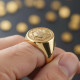 Signet Rings With Family Crest Gold or Silver Wax Seal Coat of Arms